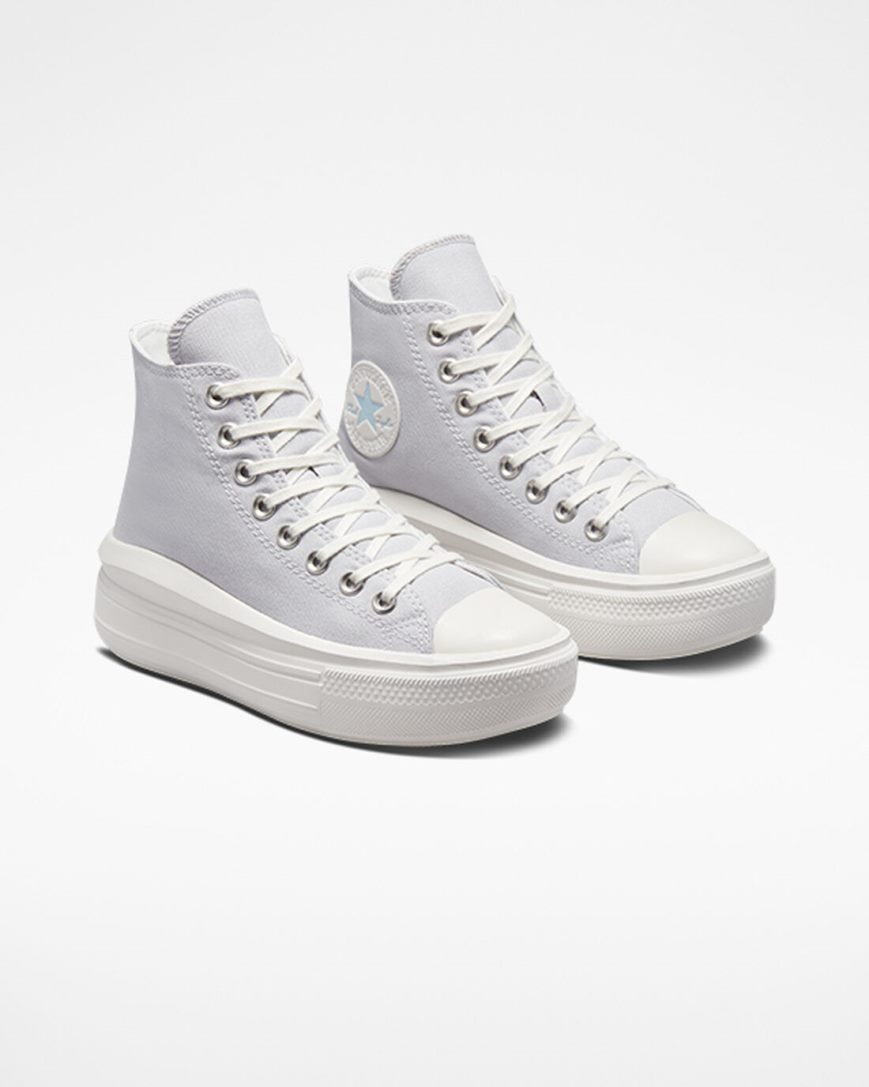 Women's Converse Chuck Taylor All Star Move High Top Platform Shoes Purple / White | AU 94610R